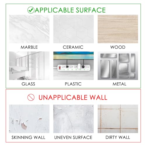 LUEXBOX Double-Sided Mounting Tape Heavy Duty, Nano Tape for Shower, Mounting Squares Clear Sticky Pad for Walls, Adhesive Tape Multipurpose (20 Pack)