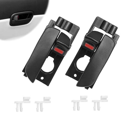 82610-1E000 82620-1E000 A Pair Inside Door Handle Set Compatible with Hyundai 2006-2011 Accent Left Driver and Right Passenger Side Front or Rear Inside Door Handle, Black