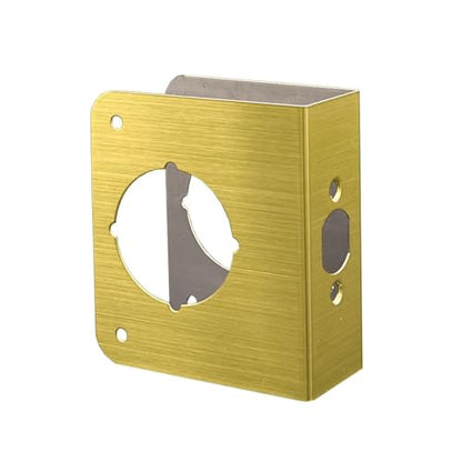 Door Guard Reinforcer 1-3/8" Thick with 2-3/8" Backset 2-1/8" Bore in Satin Brass Finish 1PC - color: K9008 Satin Brass
