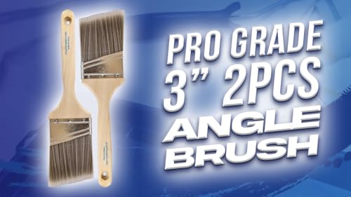 Pro Grade - Paint Brushes - 2Ea 3" Angle Brushes - size: 2Ea H 3A