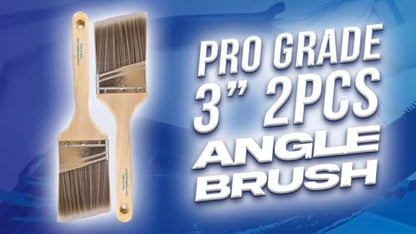 Pro Grade - Paint Brushes - 2Ea 3" Angle Brushes - size: 2Ea H 3A