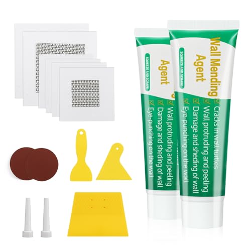 Drywall Repair Kit, 2 Pack Wall Repair Paste, Wall Emulsion Paint, Wall Mending Agent,Wall Surface Hole Fill Quick and Easy Solution - color: 2 Pack