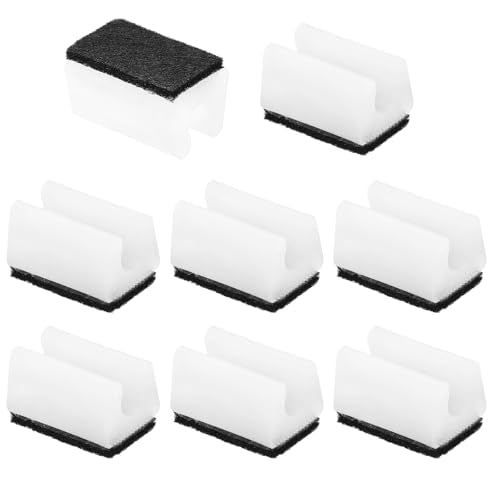 PATIKIL 8pcs Rectangle Chair Leg Cover with Felt Pad, 8mm Slide Smoothly No Scratches No Noise Furniture Feet Hardwood Protectors Tips Floor Glides Tubing Caps for Office,White Black - color: White Black, size: 8MM