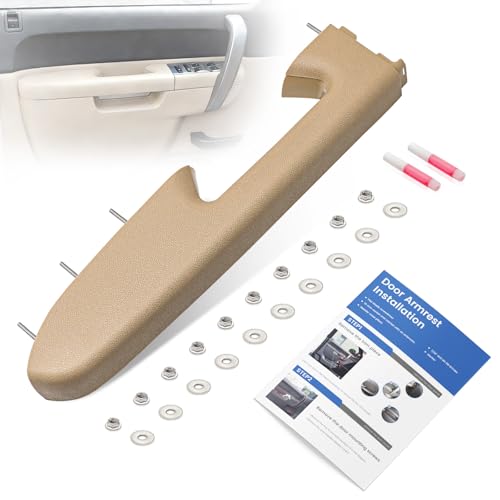 22818467 Front Driver Side Armrest Repair Kit Fit for Chevy Silverado & GMC Sierra 1500 2010-2013, Silverado & GMC Sierra 2500HD 3500HD 2010-2014, Only Fit the Door Handle Below Armrest, Beige - color: Beige, size: Front Driver Side