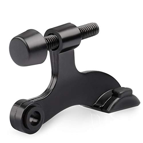 HOMOTEK 8 Pack Hinge Pin Black Door Stopper,Adjustable Deluxe Heavy Duty Door Stopper 2-1/2"x1-3/4”,with Black Rubber Bumper Tips - color: Black, size: 8 Pack