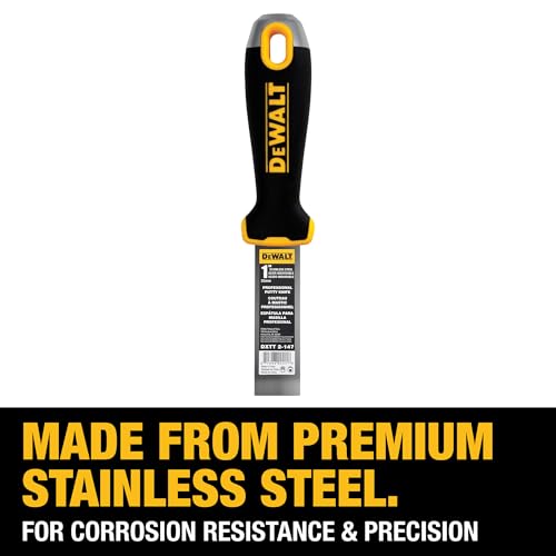 DEWALT 1" Putty Knife | Stainless Steel w/Soft Grip Handle | DXTT-2-147 - size: 1-Inch