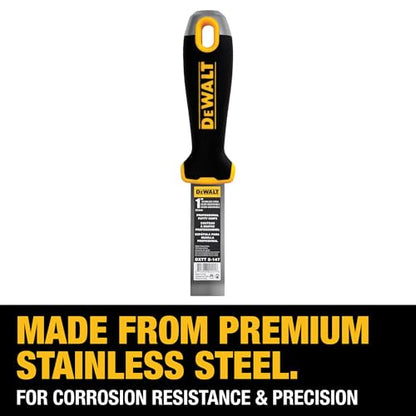 DEWALT 1" Putty Knife | Stainless Steel w/Soft Grip Handle | DXTT-2-147 - size: 1-Inch