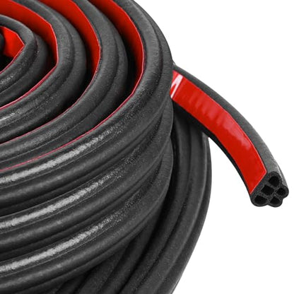 Car Weather Stripping Self Adhesive 70Ft Double Layer 5-Hole Universal Automotive Soundproofing Weatherstrip Adhesive Car Door Rubber Seal Strips with Adhesive Backing for Car RV Truck Doors Window - size: 70Ft