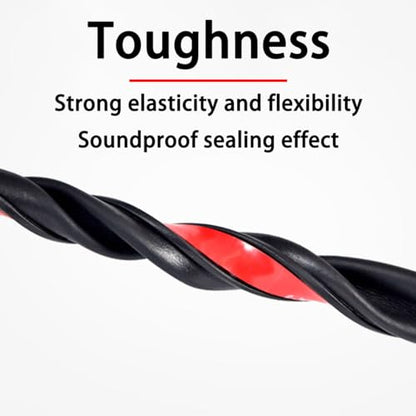 Osilly Car Door Rubber Seal Strip, D-Shape Auto Weather Striping, 3M Self Adhesive Soundproof Sealing for Car Truck Motor Door Cover Trunk, Fill The Gaps, Universal Automotive Accessories (16 Ft) - size: 16 Ft