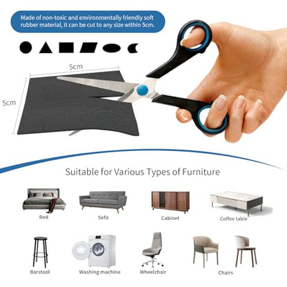Furniture Pads for Hardwood Floors - 20 Pack Non Skid Furniture Grippers, 2" Square Silicone Anti Slip Pads with Grid Texture, Strong Self-Adhesive Floor Protectors for Sofa, Couch & Heavy Furniture