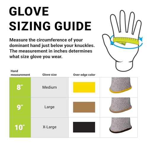 Armor Guys 00-810 Kyorene Pro Graphene Black Nitrile Work Gloves (ANSI Cut Level A1) – Touchscreen Compatible, Ergonomic, Light Gloves for Gardening, Warehousing & Maintenance – Medium (12 pairs) - size: Medium (Pack of 12)