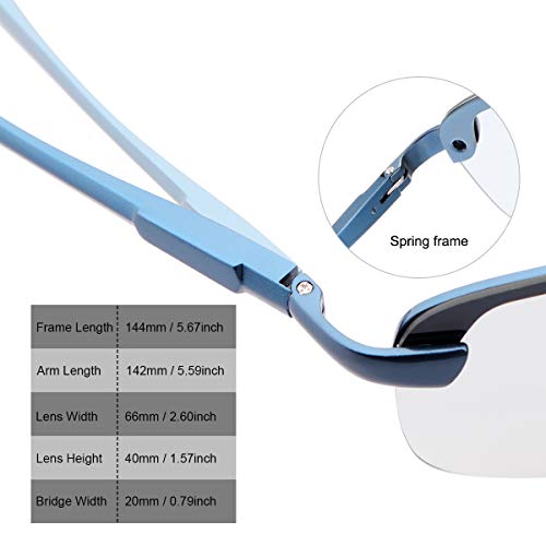 YIMI Men Photochromic Polarized Sports Sunglasses Cycling Fishing Driving Glasses UV Protection Eyeglasses Anti Glare Eyewear - color: 3043 Blue