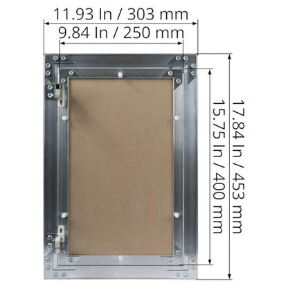 10" x 16" Inch Aluminum Drywall Access Panel - Service Shaft Door - Plumbing, Electricity, Heating, Alarm Wall Inspection hatch for Drywall - Bathroom Service Access Hole Cover - size: 10" X 16"