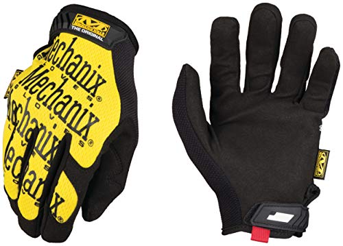 Mechanix Wear Original Work Gloves - Multi-Purpose Outdoor Work Gloves - Secure Fit - Durable & Machine Washable - Breathable & Comfortable - Large - Yellow - color: Yellow, size: Large