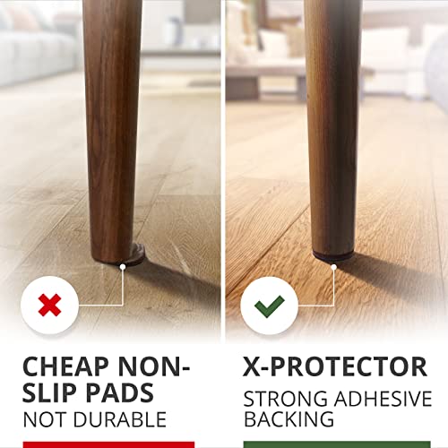 X-Protector Non Slip Furniture Pads for Hardwood Floors 32 PCS 2” - Round Anti Slip Furniture Pads - Self-Adhesive Rubber Furniture Pads Non Slip - Ideal Furniture Stoppers to Prevent Sliding! - size: 32 Round 2"