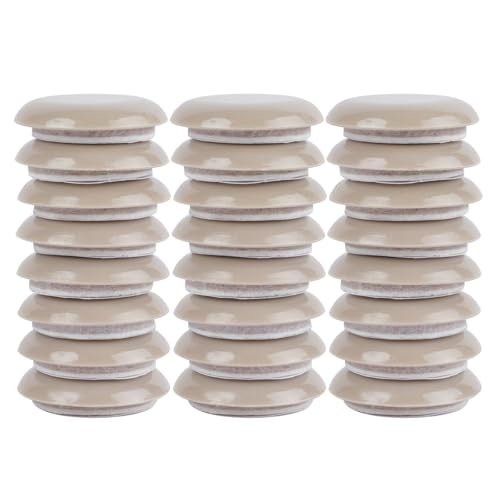1-1/4" Furniture Sliders for Carpet & Hardwood Floors, Kayzn 24 PCS Self Stick Furniture Sliders, Furniture Moving Pads Chair Glides for Carpet - Protect Carpet & Move Furniture Easily. - size: 1-1/4 inch