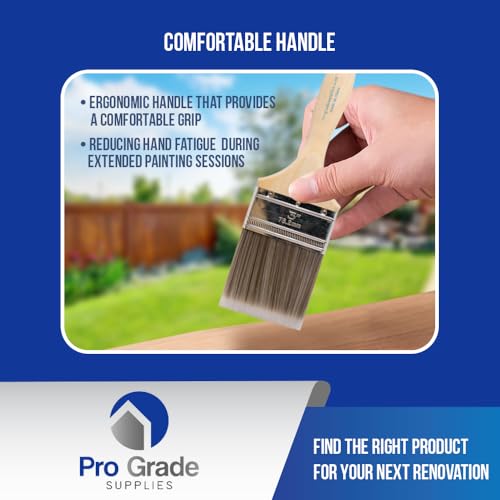 Pro Grade - Paint Brushes - 2Ea 3" Flat Brushes - size: 2Ea H 3F
