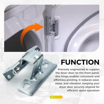 2-Pack WE01X25317 Dryer Door Hinges Replacement for GE Dryer, Upgraded Steel Door Hinge Assembly with Installation Tools, Replaces AP6032615 PS11763047 4466992