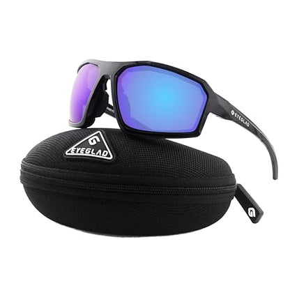 REV Z87+ Powersports Motorcycle Riding Goggles HD High Contrast UV400 Sports Wrap Sunglasses Safety Glasses - color: Nebula Blue