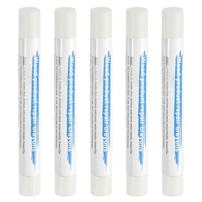 HARFINGTON 5pcs Wood Filler Sticks Wooden Wax Touch Up Furniture Repair Crayons for Scratch Hole Wood, Pale Blue - color: Pale Blue