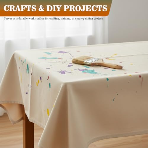 Canvas Drop Cloth for Painting 12x15 ft, Extra Large Cotton Painters Drop Cloth for Painting, Washable Reusable Canvas Tarp for Floor Furniture Protection, Drop Cloth for Home Improvement Renovation - size: 12 X 15 ft