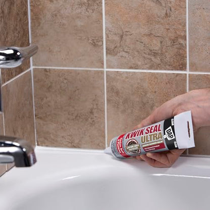 Kwik Seal Ultra Advanced Kitchen and Bath Siliconized Sealant, Clear, 5.5 Oz (7079818915) - color: Clear, size: 5.5 oz