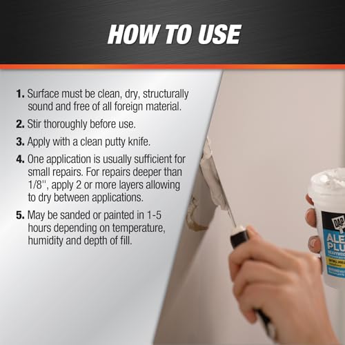 Alex Plus Gallon Spackling, 1 Gallon, White