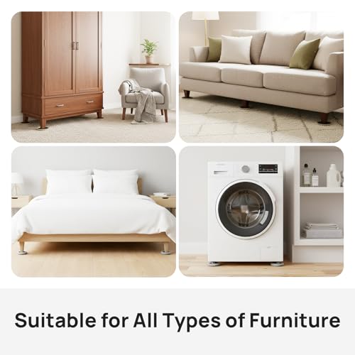 3-in-1 Furniture Sliders, Multi-Surface Furniture Movers with 8 PCS 4.8" Carpet Sliders, 4 PCS Hard Floor Socks and Reusable Heavy-Duty Moving Pads for Easy Floor Safe Furniture Moving - size: Large