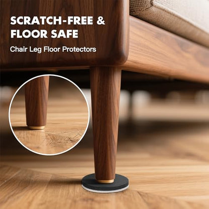 16-Pack Furniture Sliders for Hardwood Floors, Save 80% Effort Safely and Easily, The Glide Tool Set for Heavy Furniture and Appliances, Reusable Floor Protectors and Moving Pads (16 Felt 3.5" Slider)