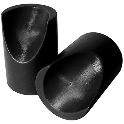 8 Black Folding Chair V-Tip Stabilizer Caps, 7/8 Inch ID - Heavy Duty Nylon End Caps, Non-Marring Round Top of Leg Protectors, Compatible Replacement Stability Plugs for Metal & Padded Folding Chairs