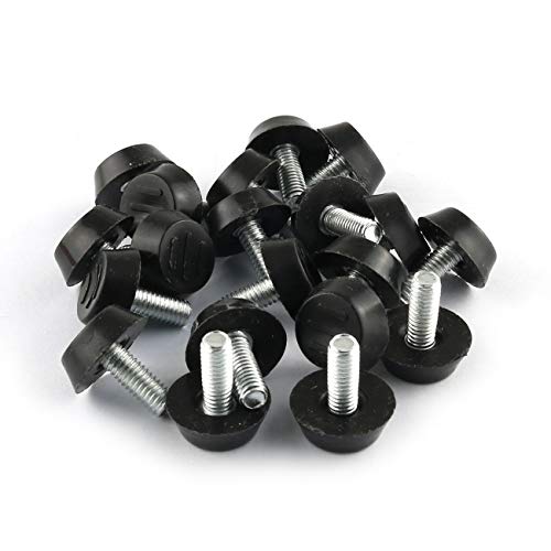 E-outstanding M6 Furniture Leveler 16PCS M6x13mm Adjustable Leveling Glide Leg Foot Adjuster Pad for Table Desk Chair