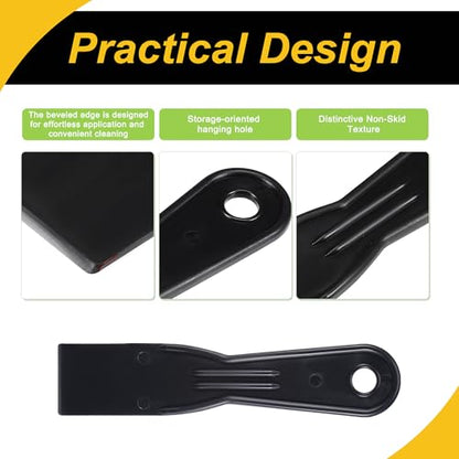 4 Pcs Putty Scraper 1.5" ABS Plastic Spatula Drywall Patch Repair Spreader Wall Covering Smoother Black - size: 1.5"