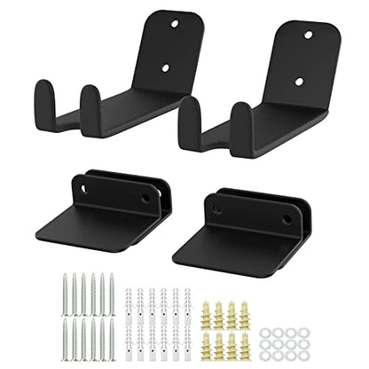 WALMANN 2 Pack Bike Pedal Hanger Wall Mount, Heavy Duty Horizontal Bike Rack for Garage Wall, Bike Display Stand for Home Holds Up to 70 LBS - color: Black-2 Pack