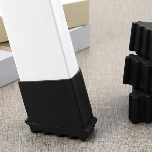 Cabilock 4 Pcs Ladder Feet Covers, Non-Slip Rubber Foot Pads for Step & Extension Ladder, Anti-Skid Cushion Protector Replacement Accessories, Black - color: 1.black