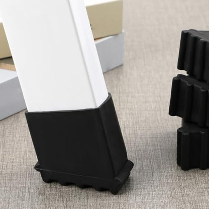Cabilock 4 Pcs Ladder Feet Covers, Non-Slip Rubber Foot Pads for Step & Extension Ladder, Anti-Skid Cushion Protector Replacement Accessories, Black - color: 1.black