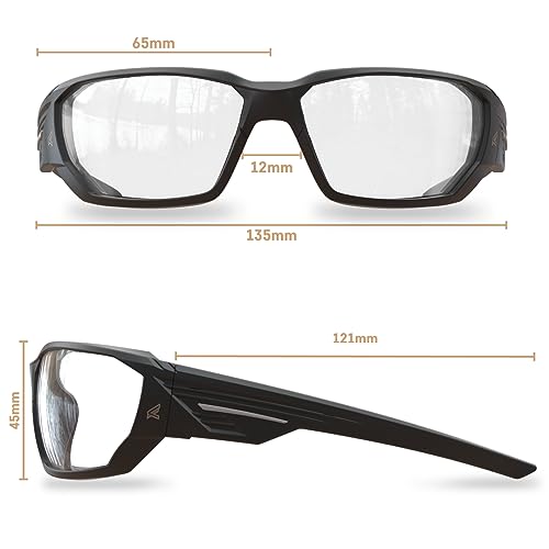 Edge TXD416 Dawson Polarized Wrap-Around Safety Glasses - color: Black, style: Casual