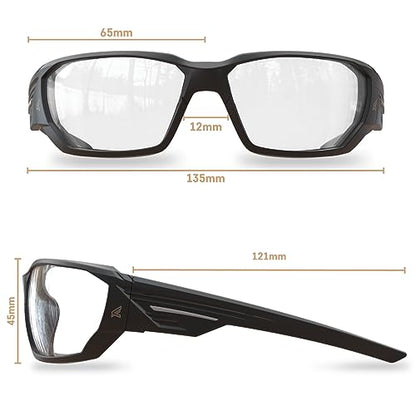 Edge TXD416 Dawson Polarized Wrap-Around Safety Glasses - color: Black, style: Casual