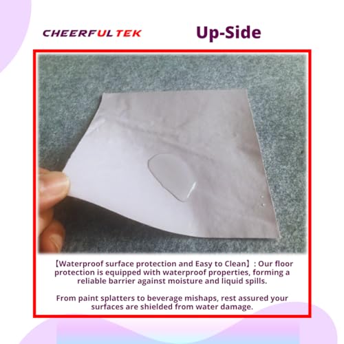 Heavy-Duty Temporary Floor Protection, All Purpose Scratch & Waterproof-Worry Free, Underlayment, Renovation & Construction Canvas Drop Cloth Tarp, Anti-Slip, Durable, Reusable 3'x150'-450 SQFT