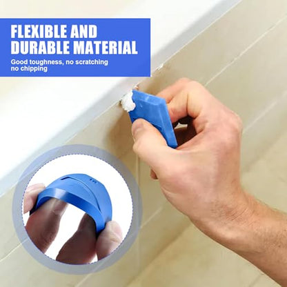 4Pcs Caulking Tool, Silicone Sealant Finishing Grout Tools Kit, Sealing Hand Caulk Removal Tool - color: Blue 4pcs