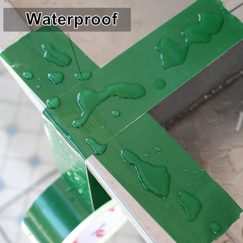 BOMEI PACK 4 Inches Green Duct Tape,Heavy Duty Wide Roll Duct Tape,4 Inch x 60 Yards,9 Mil Thick,Flexible,Waterproof and UV Resistant,Residue Free for Repairs,Industrial,Professional Use - color: Green