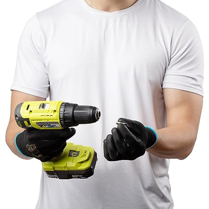 G & F Work Gloves for Men, Lightweight Grip, Polyurethane Coated, Touchscreen Compatible, Flexible & Breathable, Durable Construction, Ideal for Gardening, Mechanics, and General Duty Tasks, 12 Pairs - size: XX-Large