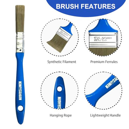 King Origin Small Paint Brush Set, 50 Pcs, 1/2 Inch (13 mm) Mini Paint Brushes for Detailed Painting, Touch-Ups, Crafts, Furniture, DIY Painting - color: 50 Pack, 1/2 Inch