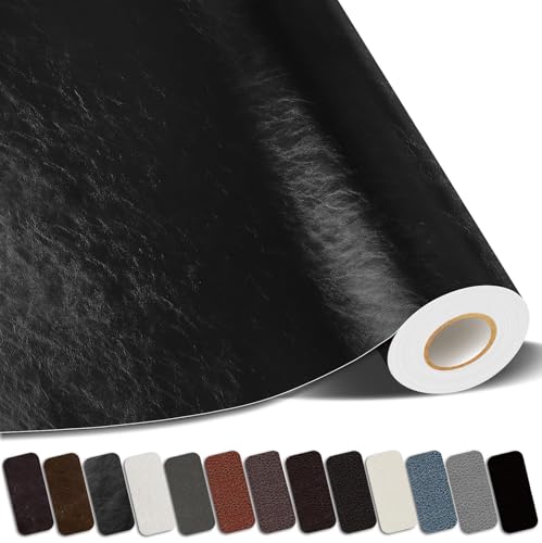 Leather Repair Patches, 3.5X79 Inch Self-Adhesive Leather Repair Tape, Stretch Vinyl Repair Kit for Couch Furniture Sofas Car Seats (Black, 3.5X79 Inch) - color: Glossy Black, size: 3.5X79 Inch