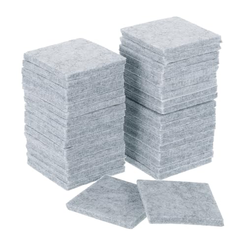 uxcell Furniture Pads, 36Pcs 2" - Square Self Adhesive Felt Furniture Pads, Floor Protectors for Furniture Feet Chairs Legs Hardwood Floors (Gray) - color: Grey, size: 2"