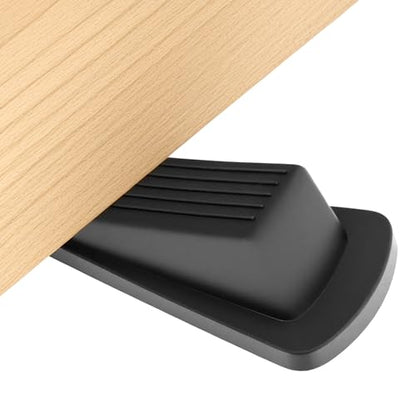 QWORK Door Stoppers, 4 Pack Natural Rubber Wedge, Non-Slip, Door Stop for Wooden, Glass, and Heavy Industrial Door