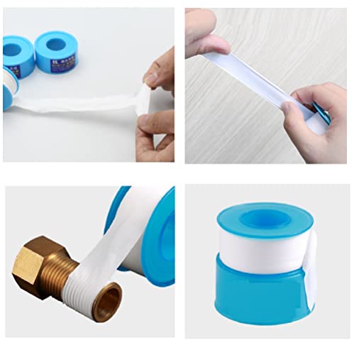 Othmro 6Pcs PTFE Industrial Sealant Tape 0.78inch Width, 7.87mil Thick, 787inch Length Plumbing Tape Pipe Tape PTFE Pipe Sealant Tape Industrial Thread Sealants Teflon Tape for Plumbers White Orange