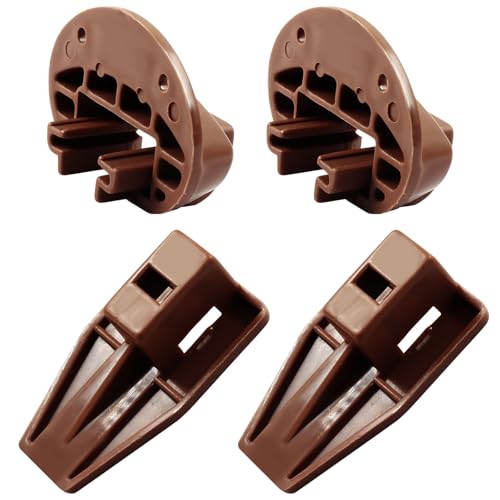 2 Pack Brown Slide Style Drawers Replacement Kit, Smooth Gliding Drawer Guide Rails Set for Dresser & Nightstand - size: 38mm(H)