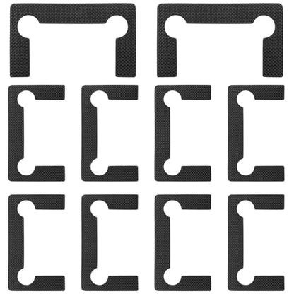 10 PCS Shower Door Hinge Shims Glass Shower Door Hinge Gaskets Anti-Slip Gasket Glass Hinge Replacement Kit Black (Black) - color: Black