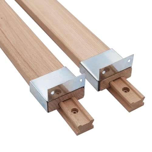 Wooden Drawer Slides 16 Inches Classic Wood Center Guide Track with Slide Glides (1 Pair) - size: 1 Pair