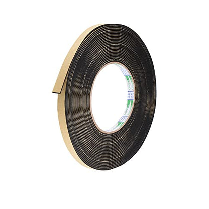 uxcell Sealing Foam Tape 10mm Wide 1.5mm Thick 10m/32.8ft Long, EVA Self Adhesive Weather Strip for Window Door Insulation - size: 10mmx1.5mmx10m
